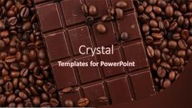  Presentation with coffee chocolate - PPT layouts consisting of roasted-coffee-bean-and-chocolate background and a wine colored foreground
