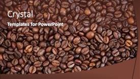  Presentation with coffee beans - Cool new PPT theme with roasted-coffee-beans-background-concept backdrop and a tawny brown colored foreground