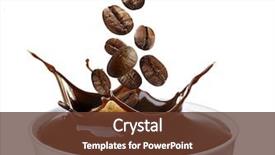  Presentation with coffee beans - Amazing theme having roasted coffee beans falling backdrop and a tawny brown colored foreground
