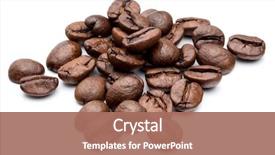  Presentation with coffee beans - Presentation having roasted coffee beans isolated background and a coral colored foreground