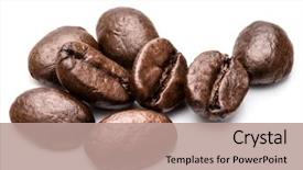  Presentation with coffee beans - Beautiful slides featuring roasted coffee beans isolated backdrop and a coral colored foreground