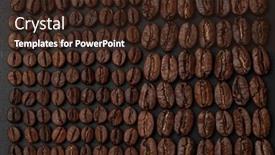  Presentation with coffee beans - Slide set with roasted-coffee-beans-on-black background and a wine colored foreground