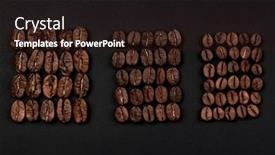  Presentation with coffee beans - Presentation theme enhanced with roasted-coffee-beans-on-black background and a wine colored foreground