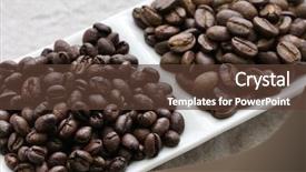 Presentation with coffee brazil - Presentation theme enhanced with roasted coffee beans peaberry background and a  colored foreground