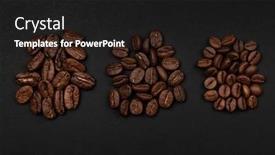  Presentation with piles - Beautiful slides featuring roasted-coffee-beans-piles backdrop and a dark gray colored foreground