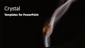  Presentation with coffee beans - Slides having roasted-coffee-beans-seeds background and a black colored foreground