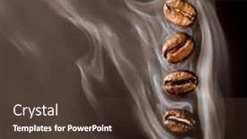  Presentation with coffee beans - Amazing PPT layouts having roasted-coffee-beans-seeds backdrop and a tawny brown colored foreground
