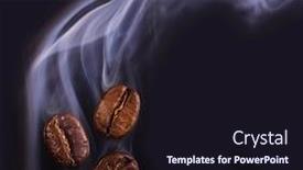  Presentation with coffee beans - Beautiful presentation theme featuring roasted-coffee-beans-seeds backdrop and a wine colored foreground