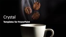  Presentation with coffee beans - Colorful slides enhanced with roasted-coffee-beans-seeds backdrop and a black colored foreground