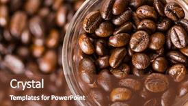  Presentation with coffee beans - Colorful PPT layouts enhanced with roasted coffee beans top view backdrop and a  colored foreground
