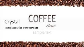  Presentation with space time - Cool new slides with roasted coffee beans with text backdrop and a white colored foreground