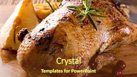  Presentation with airport boarding board - Amazing slides having roasted duck on the board backdrop and a tawny brown colored foreground