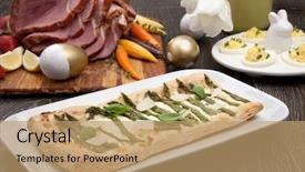  Presentation with puff pastry - Cool new slide set with roasted easter ham dish devil backdrop and a coral colored foreground