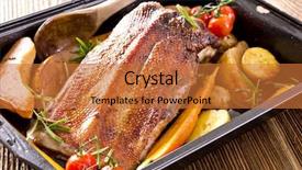  Presentation with breast - Cool new slides with roasted goose breast with apples backdrop and a red colored foreground