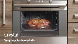  Presentation with traditional - Colorful PPT theme enhanced with roasted in the roaster oven backdrop and a gray colored foreground