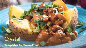  Presentation with kidney - PPT layouts consisting of roasted-jacket-potato-filled background and a tawny brown colored foreground