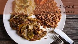  Presentation with meat - Audience pleasing slides consisting of roasted-meat-buckwheat-and-sauerkraut backdrop and a red colored foreground