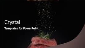  Presentation with meat beef - PPT theme consisting of roasted-meat-milled-spices-falling background and a black colored foreground