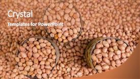  Presentation with food market - Beautiful PPT theme featuring roasted peanuts for sale backdrop and a  colored foreground