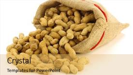  Presentation with groundnut roasted peanuts peanut - Presentation theme featuring roasted peanuts in a burlap background and a yellow colored foreground