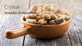  Presentation with peanuts - Amazing presentation having roasted-peanuts-tasty-groundnuts backdrop and a coral colored foreground