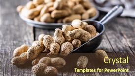  Presentation with peanuts - Beautiful presentation theme featuring roasted-peanuts-tasty-groundnuts backdrop and a tawny brown colored foreground