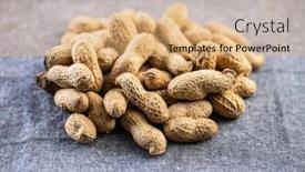  Presentation with peanuts - Presentation theme having roasted-peanuts-tasty-groundnuts background and a coral colored foreground