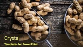  Presentation with peanuts - Beautiful slide set featuring roasted-peanuts-tasty-groundnuts backdrop and a tawny brown colored foreground