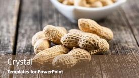  Presentation with peanuts - Colorful presentation theme enhanced with roasted-peanuts-tasty-groundnuts backdrop and a tawny brown colored foreground