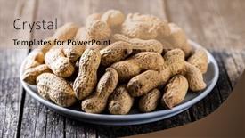  Presentation with peanuts - Cool new slide set with roasted-peanuts-tasty-groundnuts backdrop and a coral colored foreground