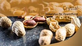  Presentation with peanuts - Beautiful slides featuring roasted-peanuts-tasty-groundnuts backdrop and a gold colored foreground