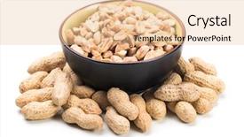  Presentation with peanut - Slides having roasted peanuts with peanut shells background and a lemonade colored foreground
