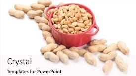  Presentation with groundnut roasted peanuts peanut oil - Colorful presentation theme enhanced with roasted peanuts with peanut shells backdrop and a sky blue colored foreground