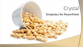  Presentation with peanuts - Theme consisting of roasted-peeled-peanuts-in-bowl background and a white colored foreground