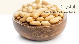  Presentation with peanuts - Presentation having roasted-peeled-peanuts-in-bowl background and a blonde colored foreground