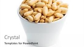  Presentation with peanuts - Slide deck enhanced with roasted-peeled-peanuts-in-bowl background and a white colored foreground