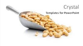  Presentation with peanuts - Slide deck enhanced with roasted-peeled-peanuts-in-scoop background and a white colored foreground