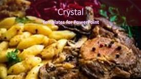  Presentation with beetroot - Slide set with roasted-pork-steaks-noodles background and a wine colored foreground