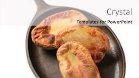  Presentation with iron - Slide deck enhanced with roasted-potatoes-on-a-cast background and a white colored foreground