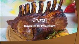  Presentation with ribs - Cool new presentation with roasted rack of pork pork backdrop and a tawny brown colored foreground