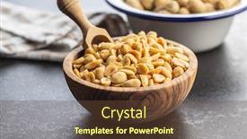  Presentation with peanuts - Audience pleasing slides consisting of roasted-salted-peanuts-crispy-nuts backdrop and a tawny brown colored foreground