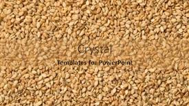  Presentation with seeds - Presentation design consisting of roasted-sesame-seeds-close-up background and a gold colored foreground