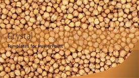  Presentation with spicy food - Cool new presentation theme with roasted-spicy-and-salted-vegan backdrop and a gold colored foreground