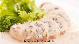  Presentation with roasted chicken - Amazing PPT layouts having roasted-stuffed-chicken-breast backdrop and a lemonade colored foreground