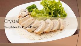  Presentation with roasted chicken - Cool new slide set with women s makeup lying on red silk with space for your text backdrop and a red colored foreground