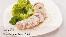  Presentation with roasted chicken - Cool new PPT theme with roasted-stuffed-chicken-breast backdrop and a lemonade colored foreground