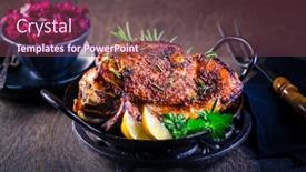  Presentation with turkey - Theme enhanced with roasted-turkey-knuckle-with-pickled background and a tawny brown colored foreground