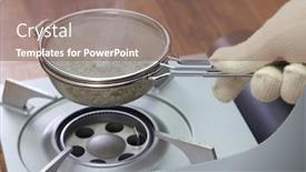  Presentation with coffee beans - Slide set consisting of roasting-coffee-beans-process background and a coral colored foreground