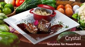  Presentation with pasta sauce - Presentation theme having roasts-to-the-wood-sauce background and a tawny brown colored foreground