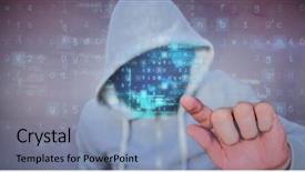  Presentation with gray - PPT layouts having robber touhing glass against gray background and a light blue colored foreground